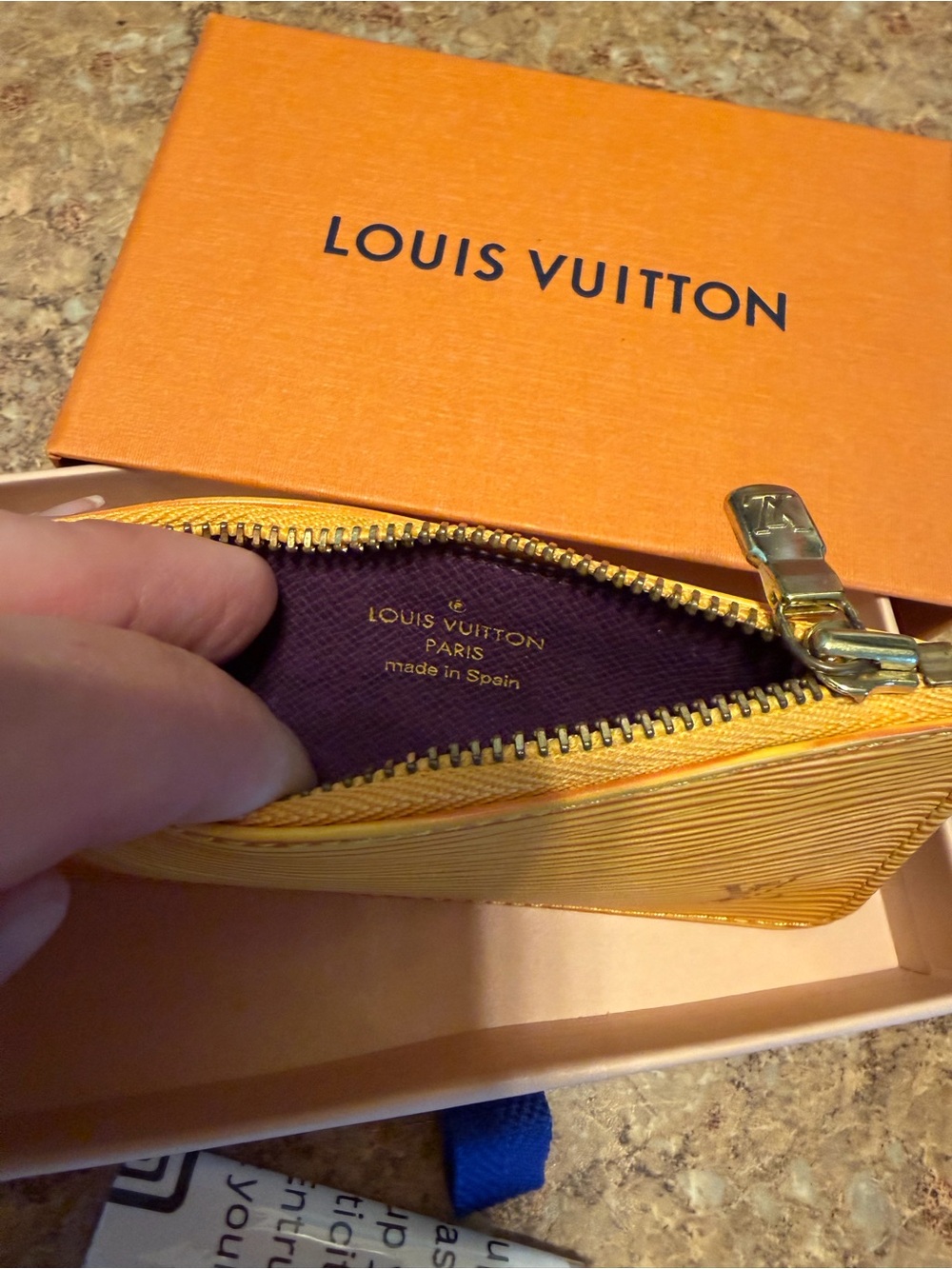 Louis Vuitton Yellow Epi Leather Coin Pouch with Gold Hardware - Picture 2 of 5